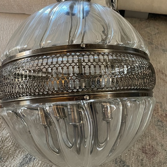 Custom Handblown glass and metal pendant - Picture 3 of 6